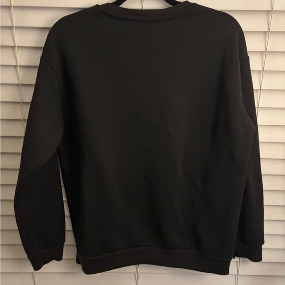 SHEIN Black Crewneck Sweater with Whimsical Penguin Detail - Picture 3 of 4